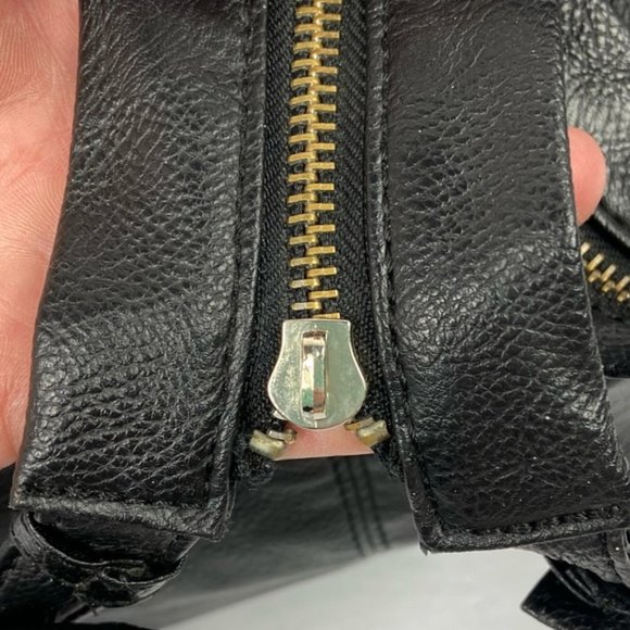 Brandy Melville Black Leather Backpack Drawstring - Picture 6 of 15